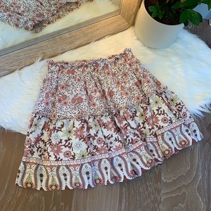 Floral tiered skirt